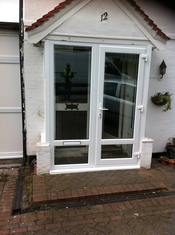uPVC French doors fitted as front entrance in Woolwich